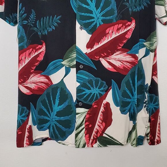 Express Men's Top XL Multicolor Casual Button Front Tropical Beach Vacation - Picture 3 of 9